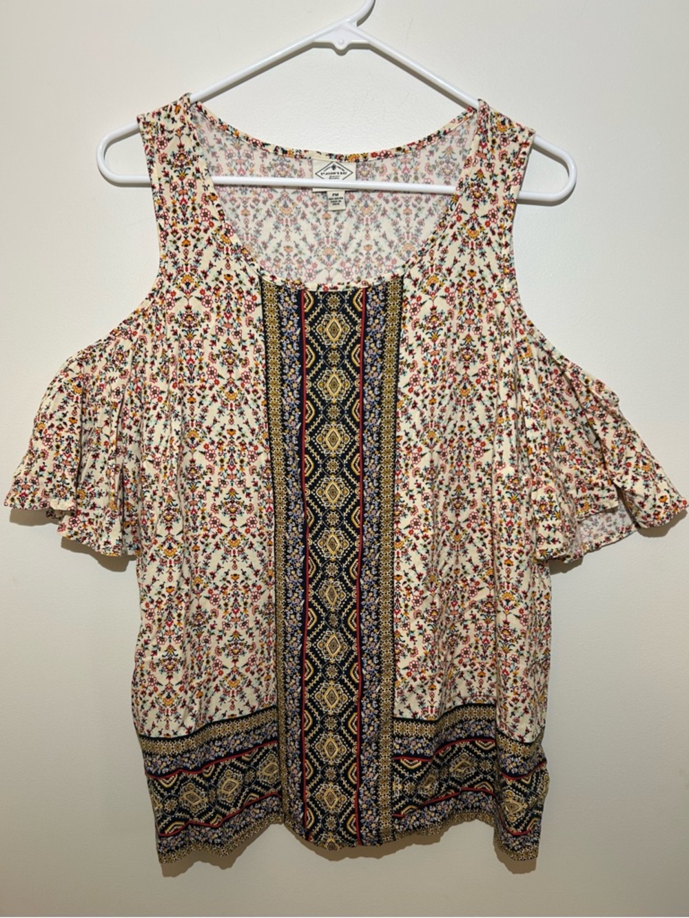 St John’s Bay Cold-Shoulder boho blouse women’s PM